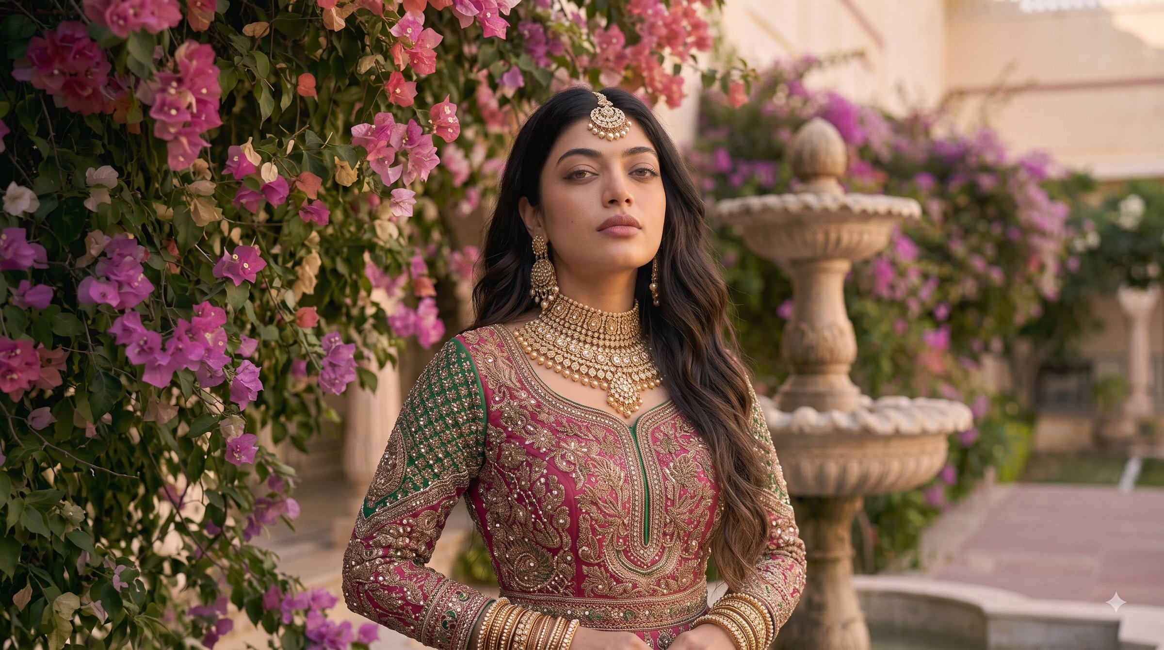 Kavya Mustard Gold Tissue & Marodi Work Bridal Lehenga view 7